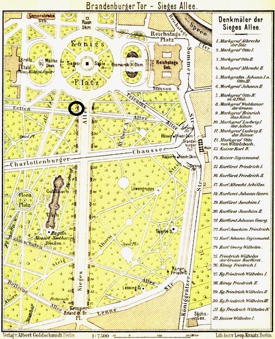 Berlin Siegesallee Plan 1902