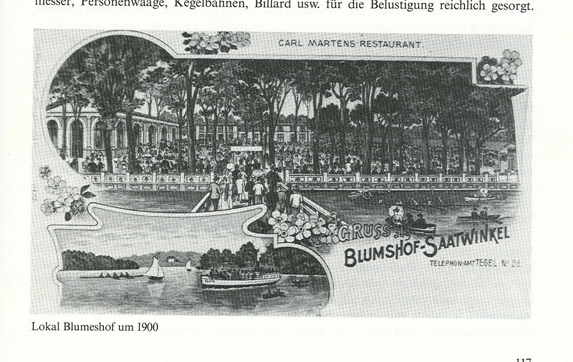 Lokal Blumeshof um 1900