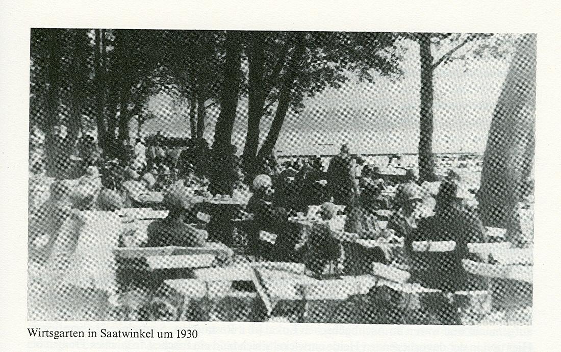 Wirtsgarten in Saatwinkel um 1930