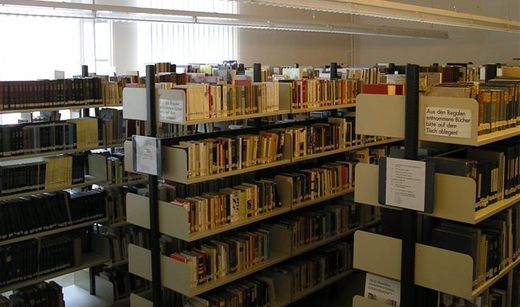 Innenansicht der jetzigen Bibliothek in den Räumen der Zentral-und Landesbibliothek, Berlin-Mitte, vom 6.April 2009